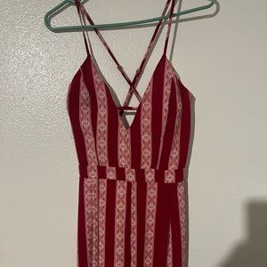 JUNIORS SIZE - WIDE LEG SPAGHETTI STRAP JUMPSUIT